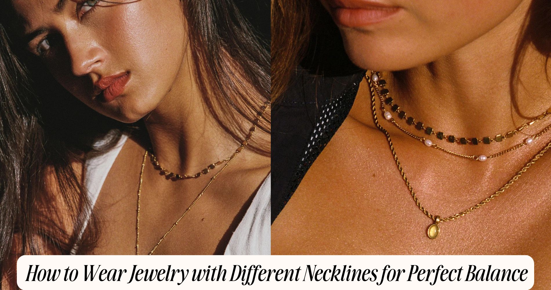 how to wear jewelry with different necklines