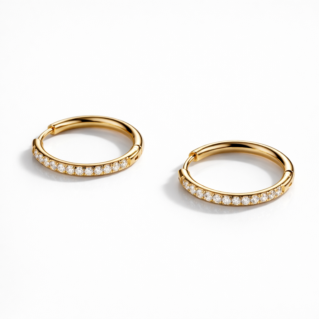 Big Pavé Hoops