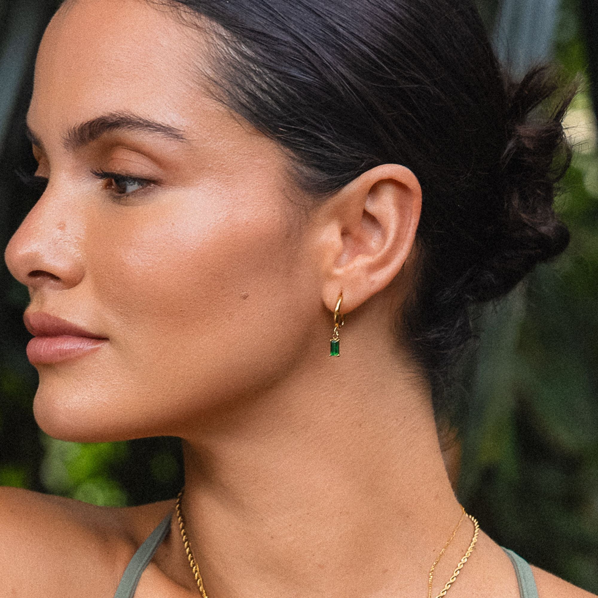 Emerald Hoops