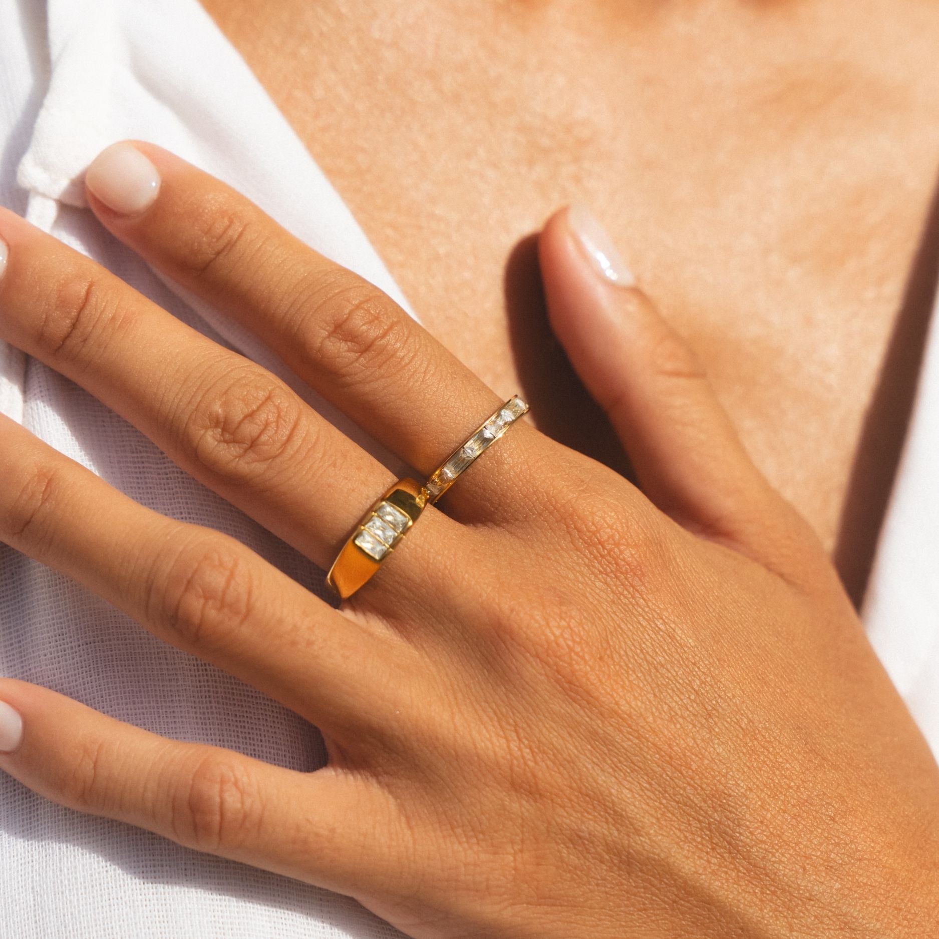 Gold Baguette Signet Ring