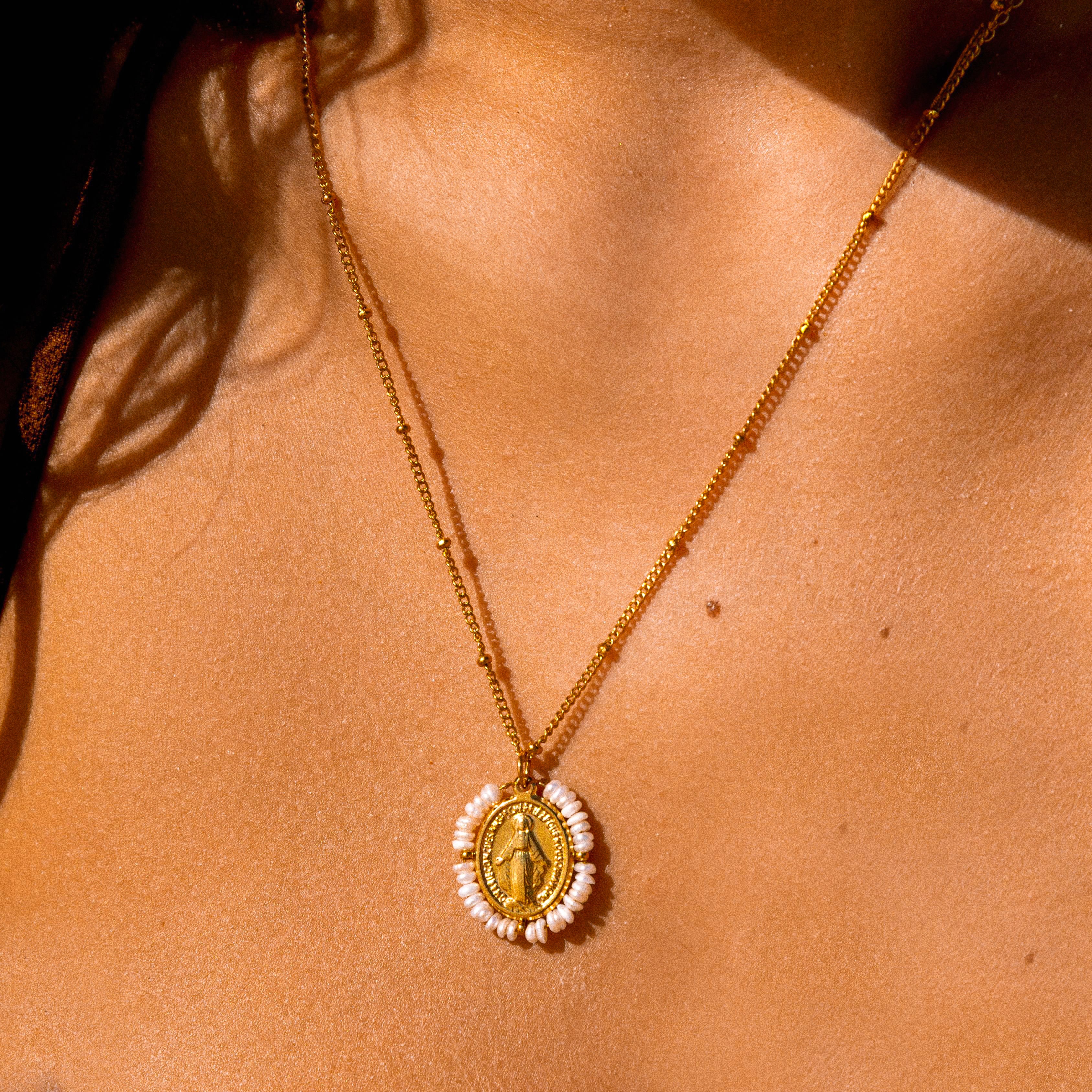 Grace Necklace Layered On Model