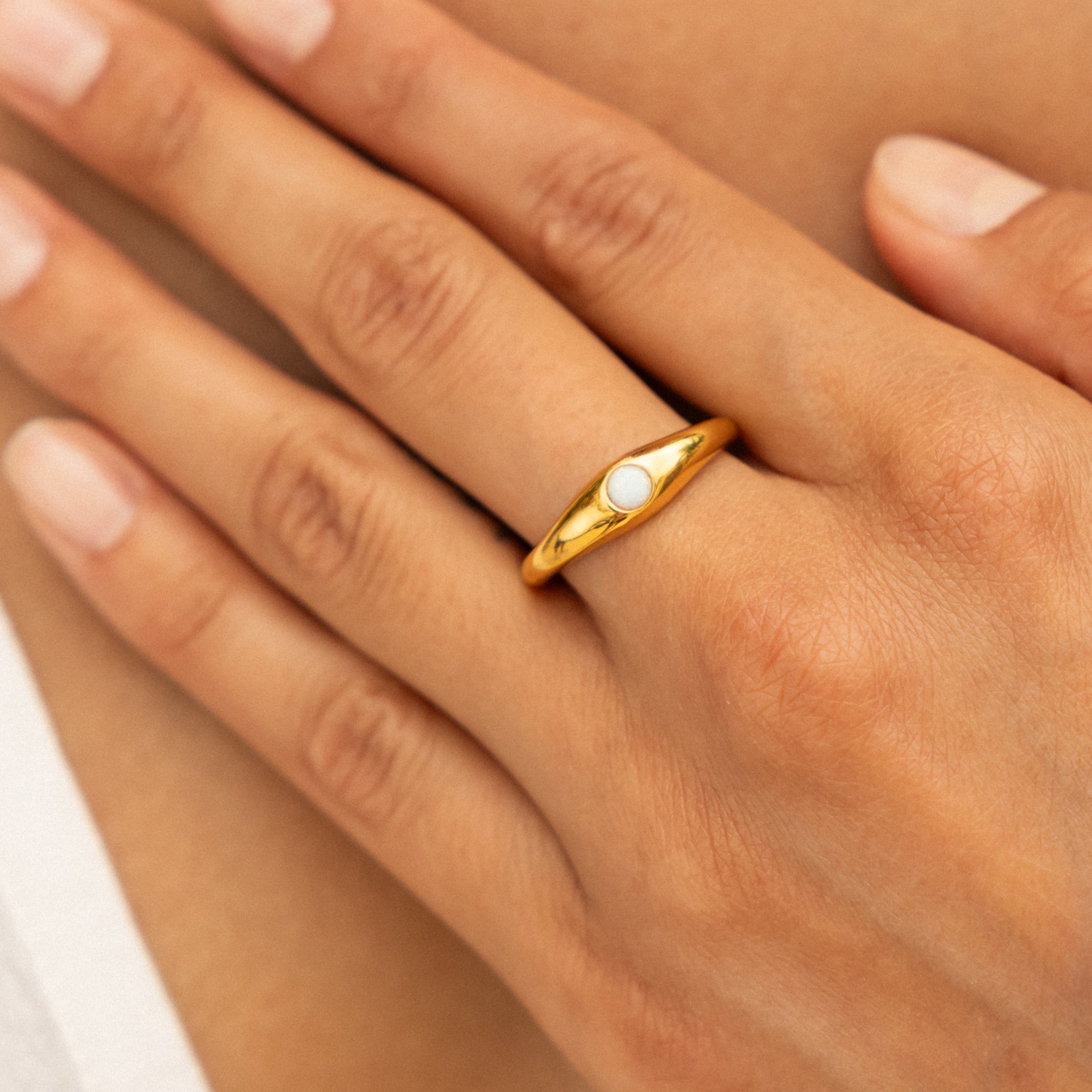 Polished Opal Ring