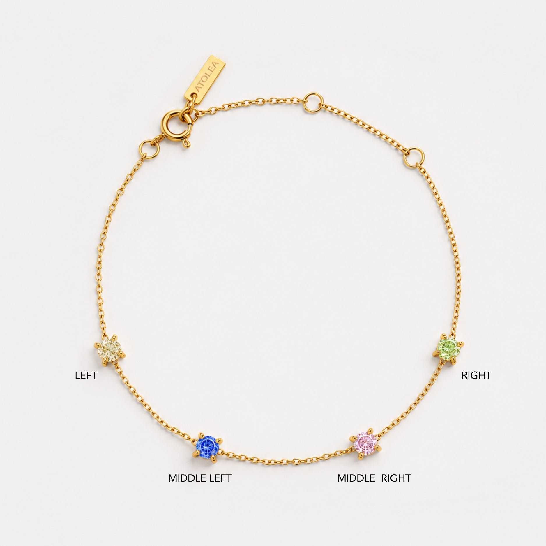 Quad Birthstone Bracelet
