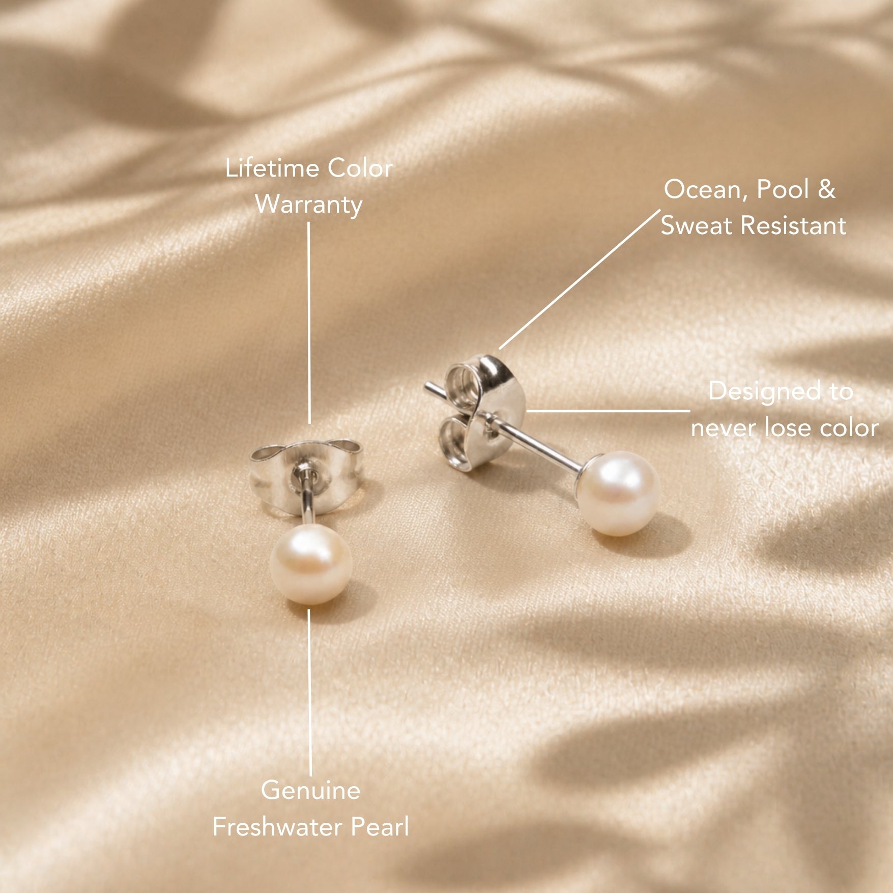 Silver Pearl Studs