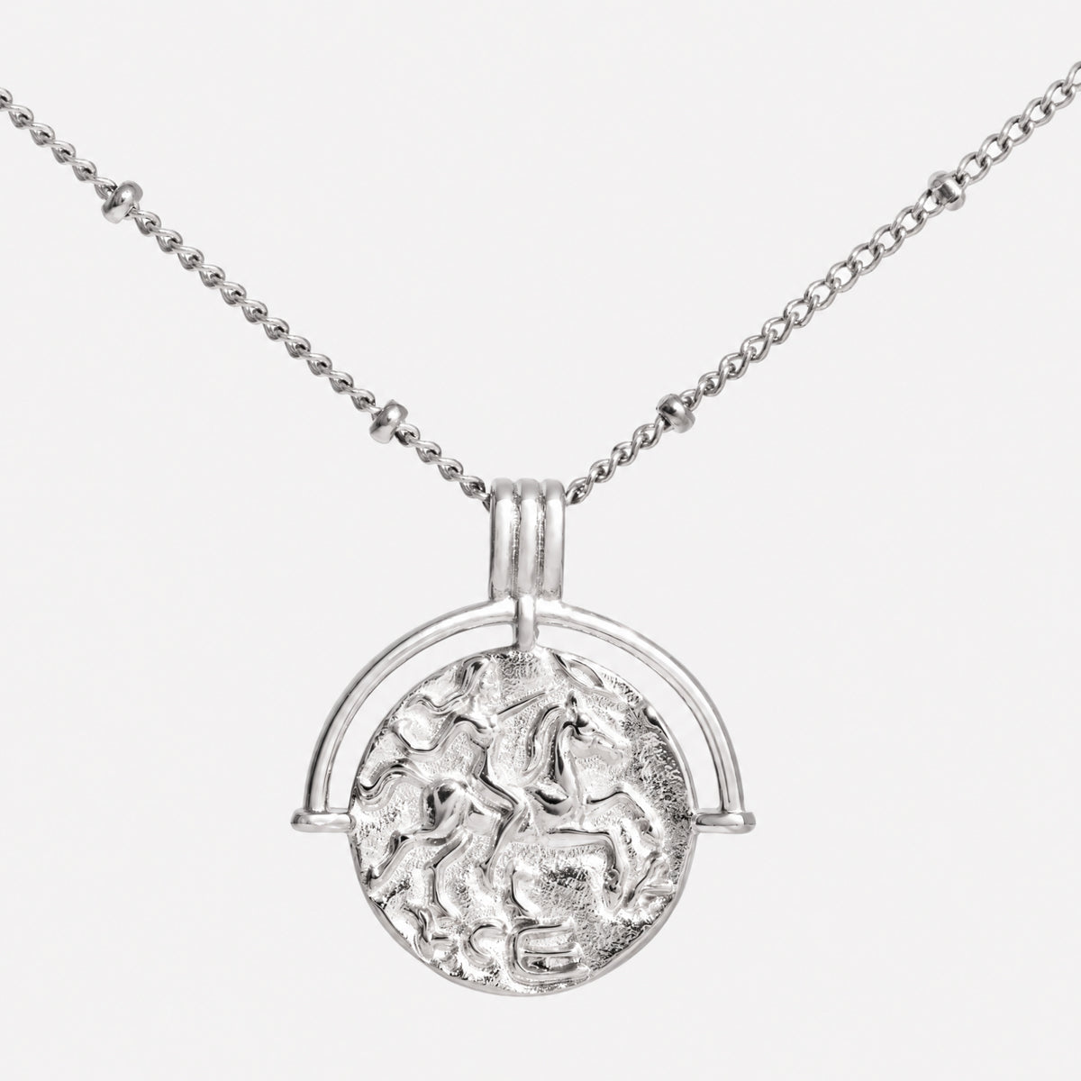 Silver Vintage Coin Pendant