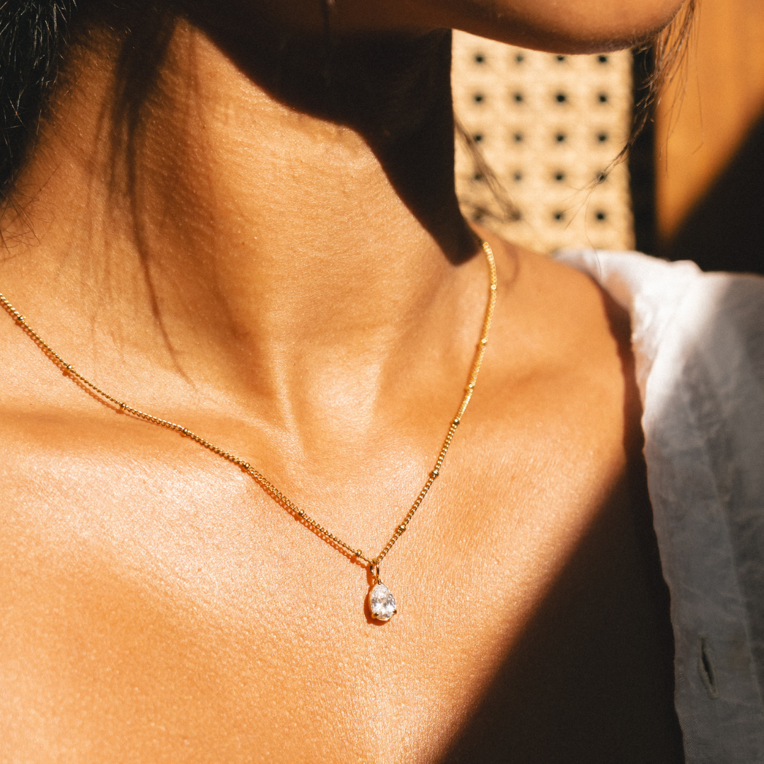 Simple Gold Crystal Chain