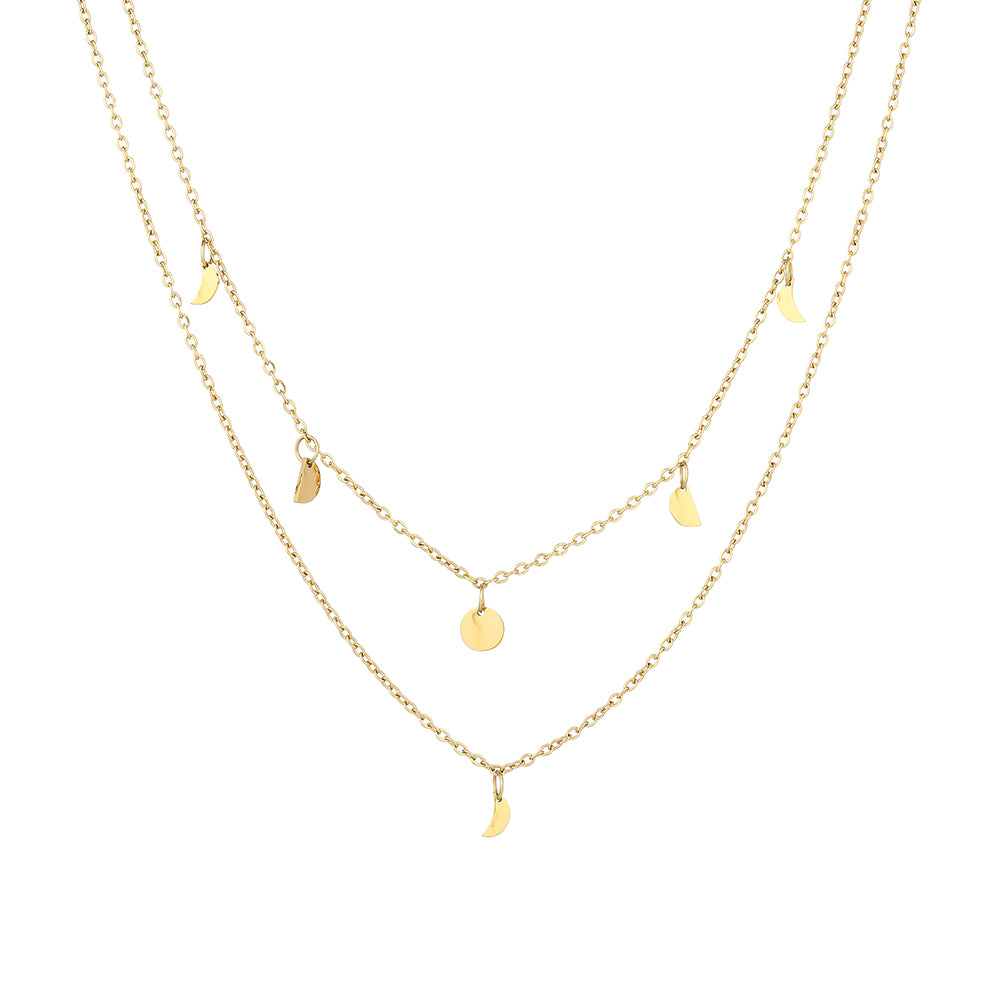 Rio Boho Layered Necklace White Background