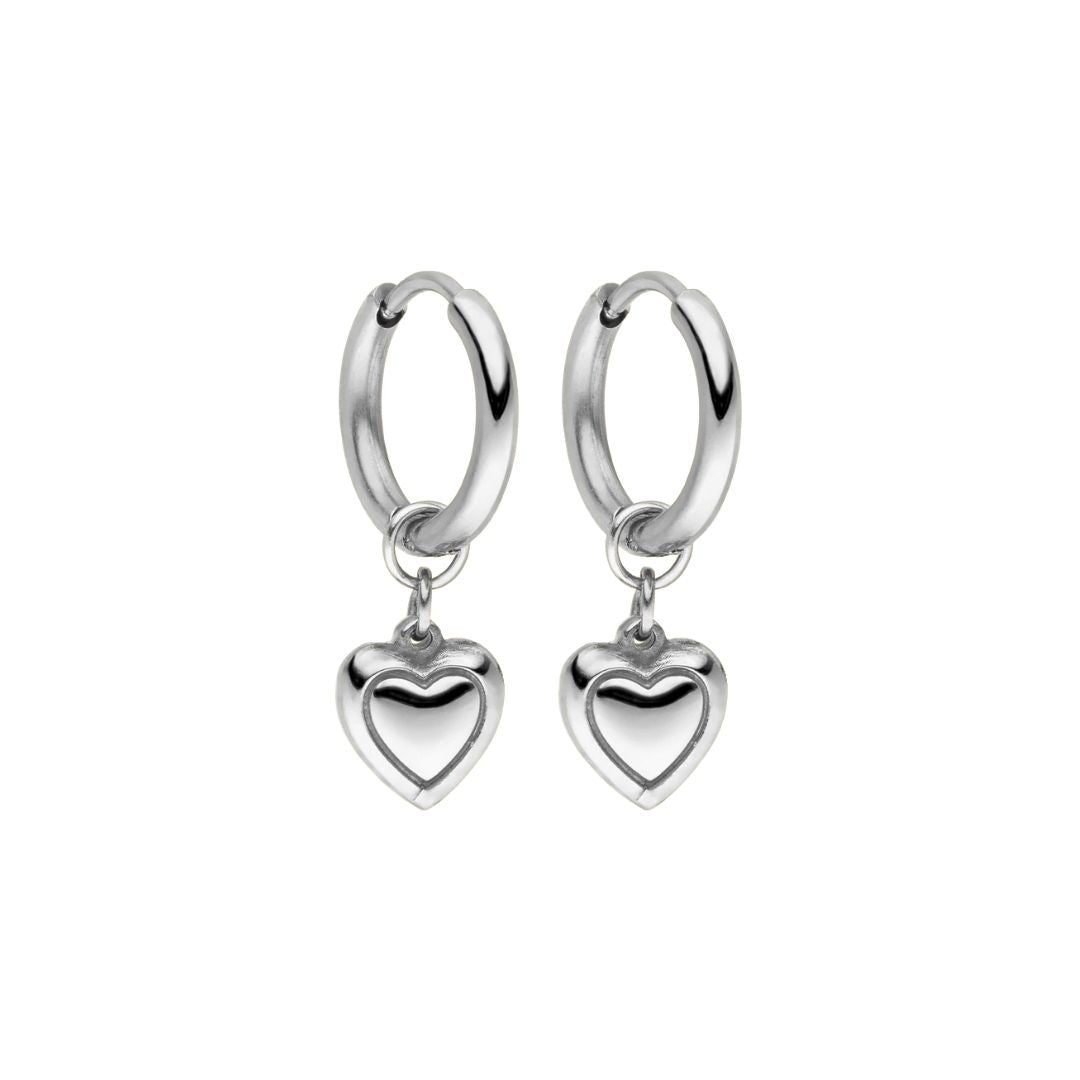 Silver Heart Earrings