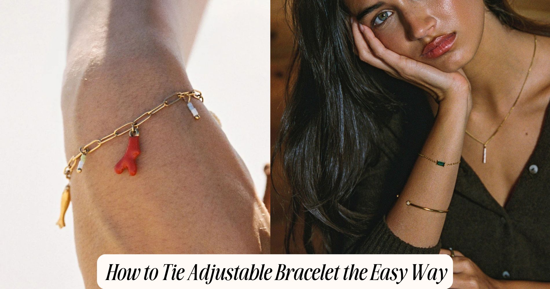 how to tie adjustable bracelet​