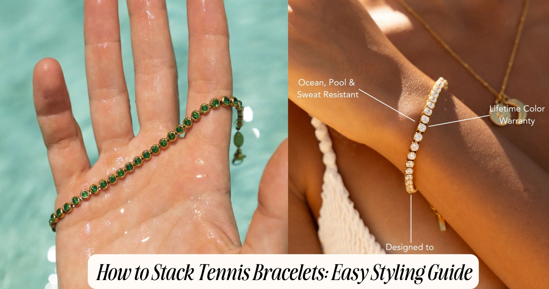 how to stack tennis bracelets