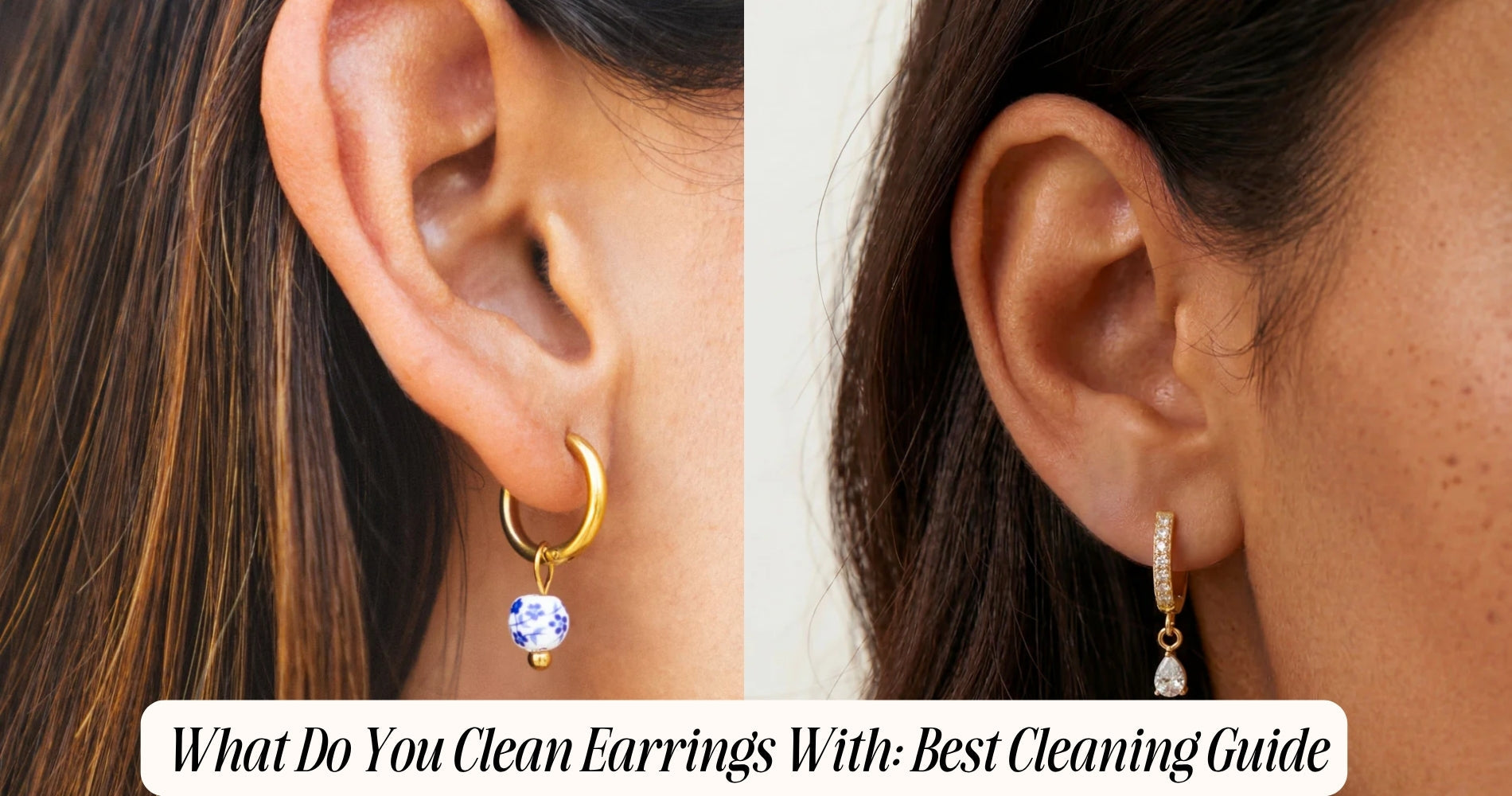 what do you clean earrings with