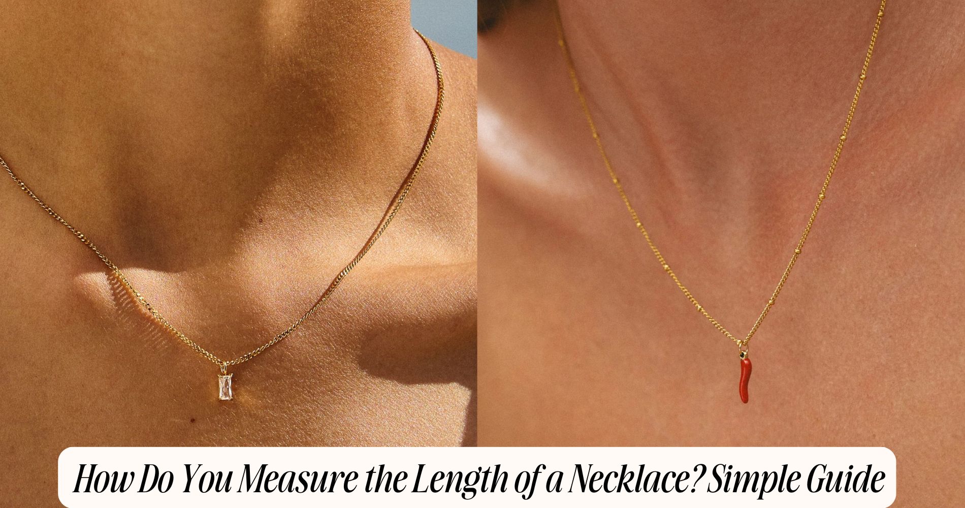 how do you measure the length of a necklace