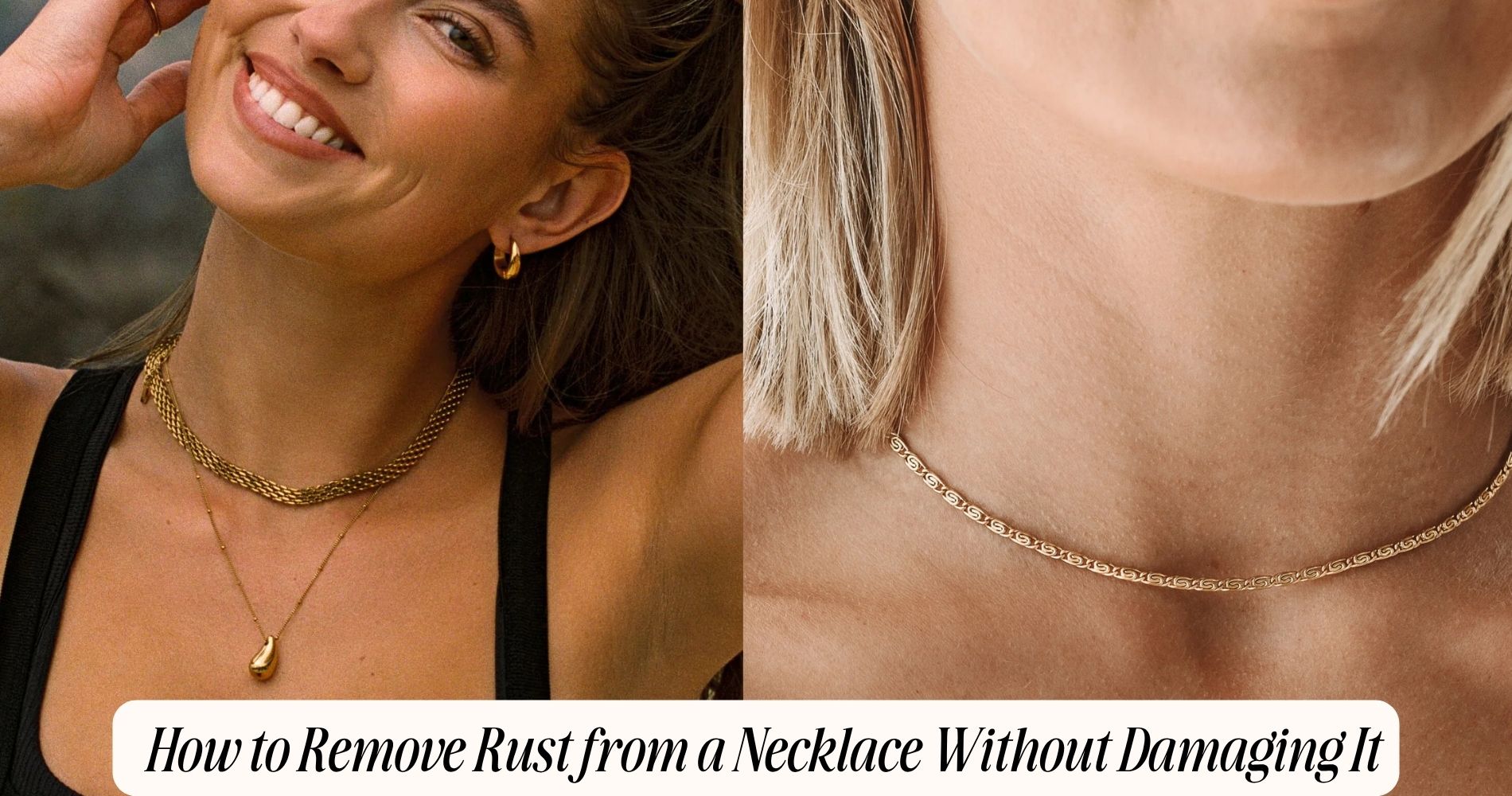 how to remove rust from a necklace