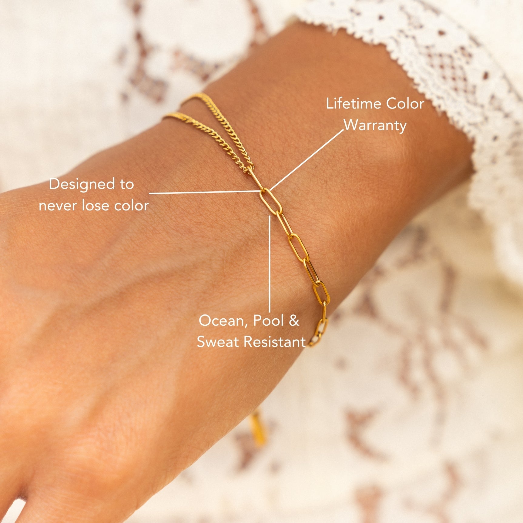 Balance Gold Link Bracelet