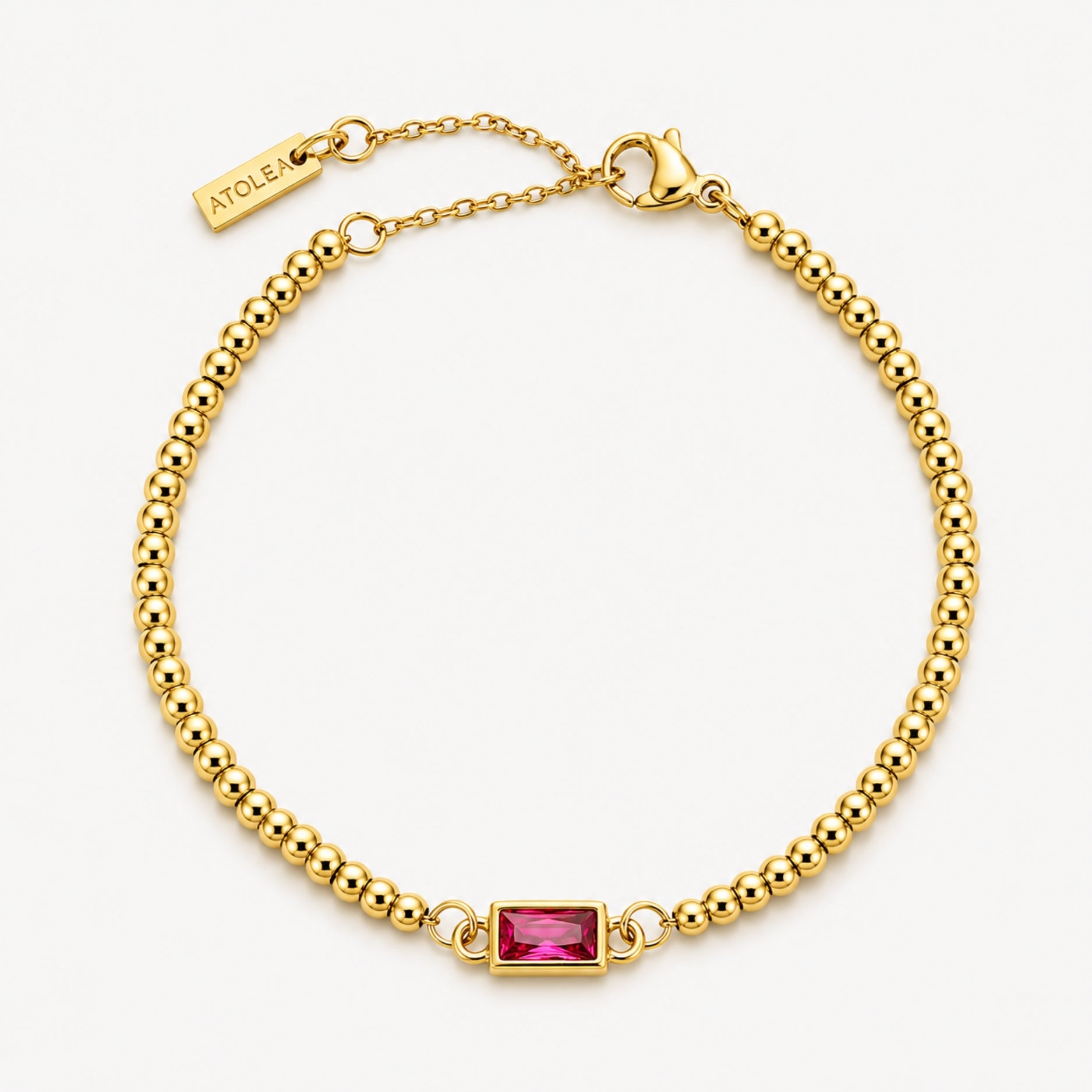 Birthstone Bracelet July Ruby