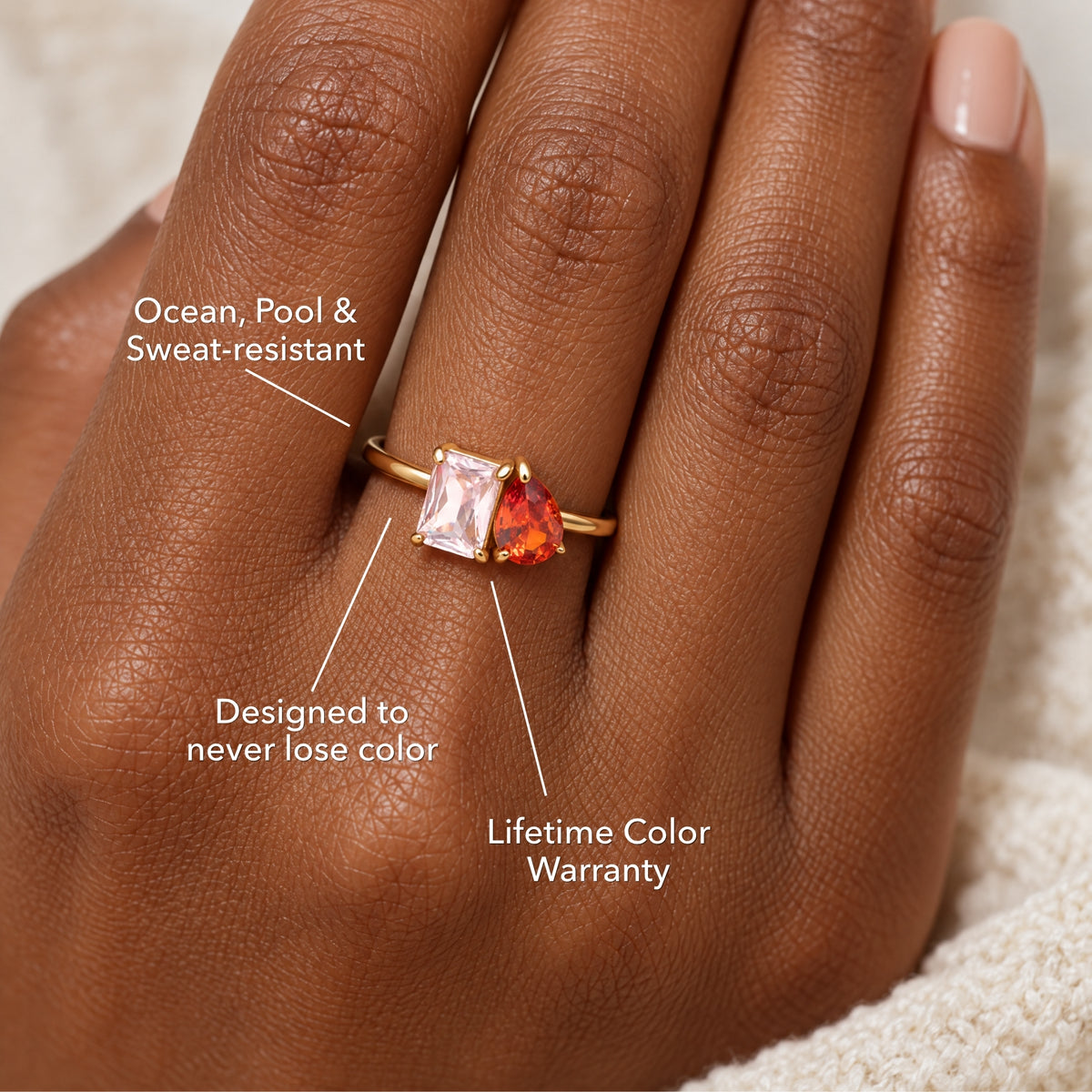Toi et Moi Birthstone Ring