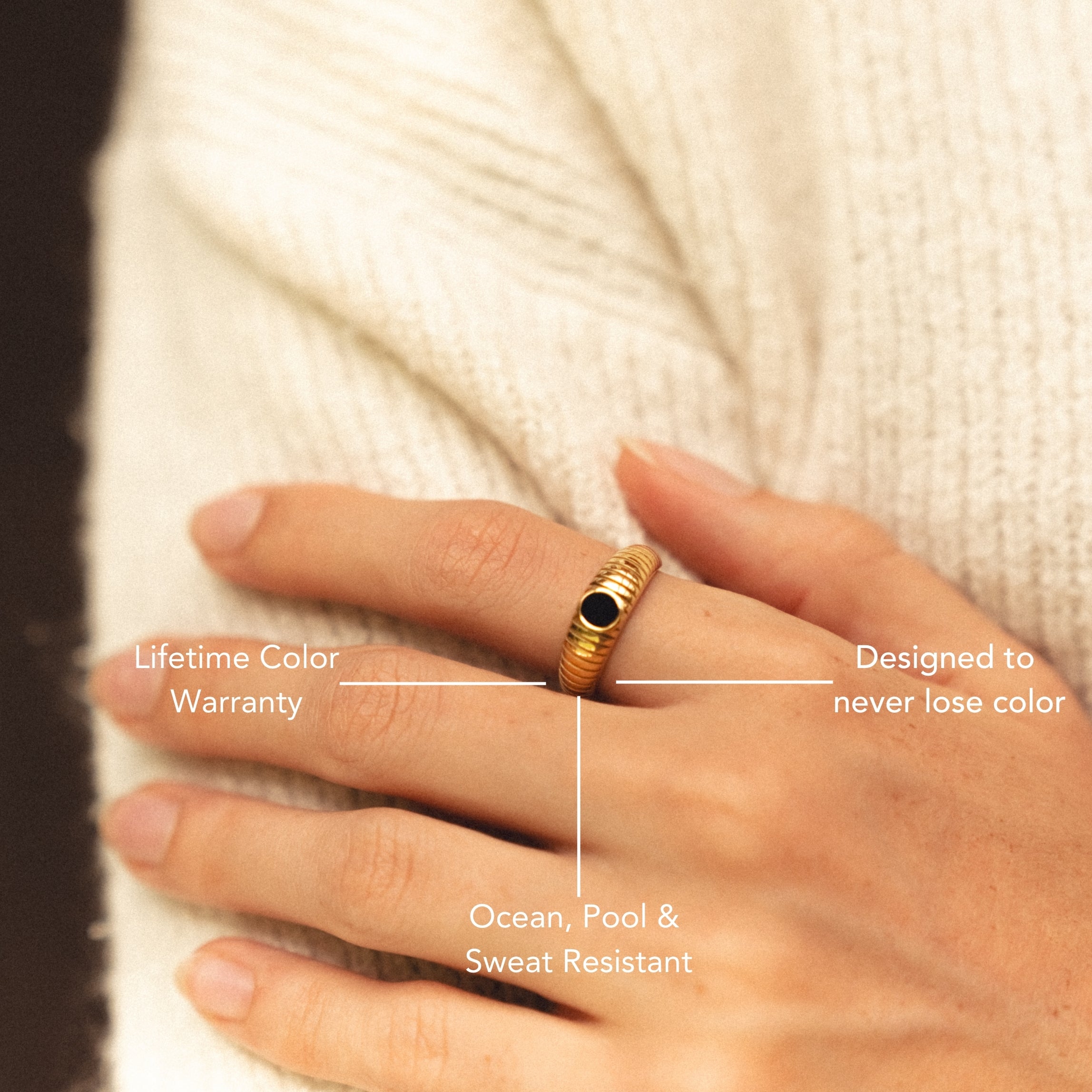 Gold Onyx Ring