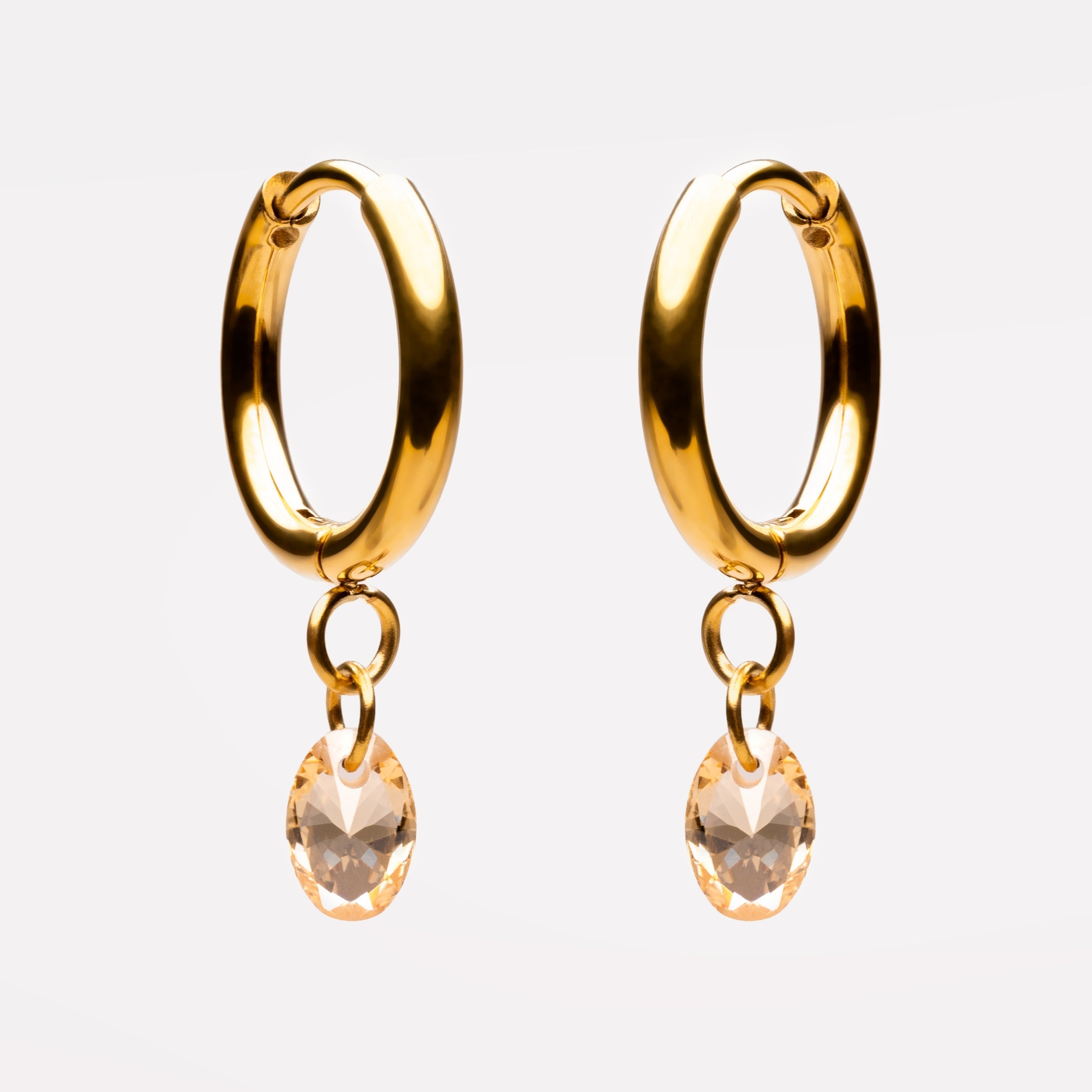 Gold Rose Earrings