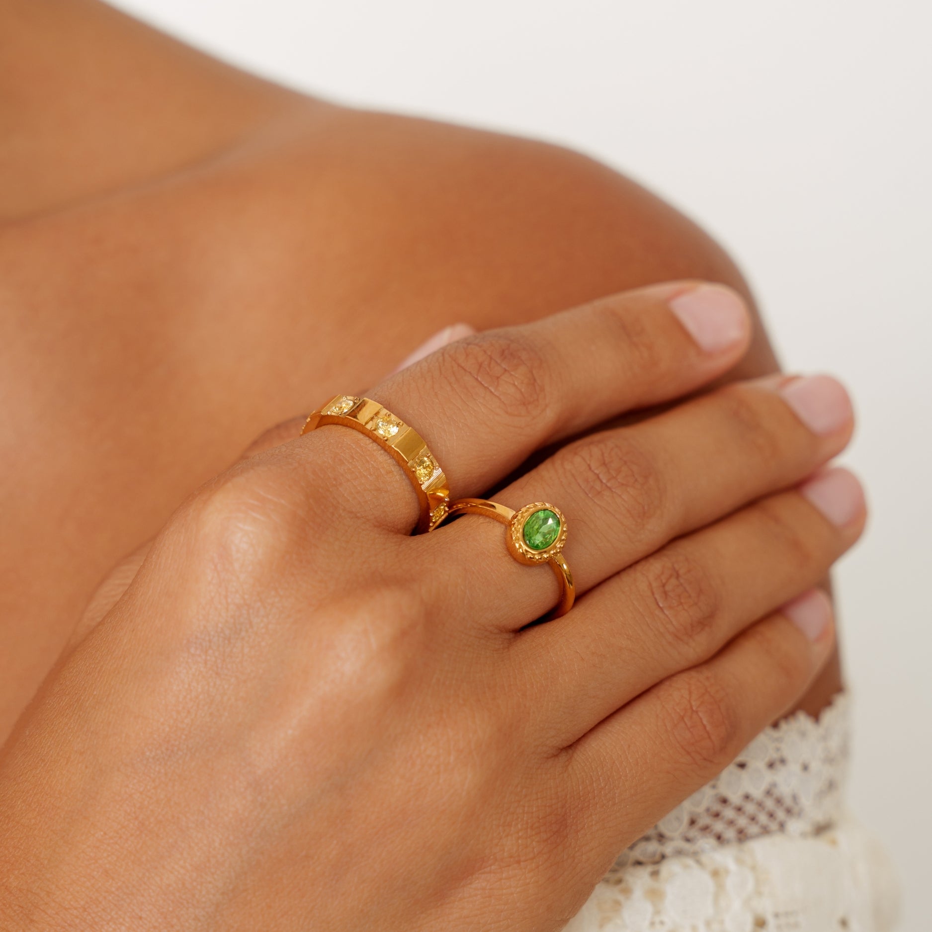 Golden Lemon Ring