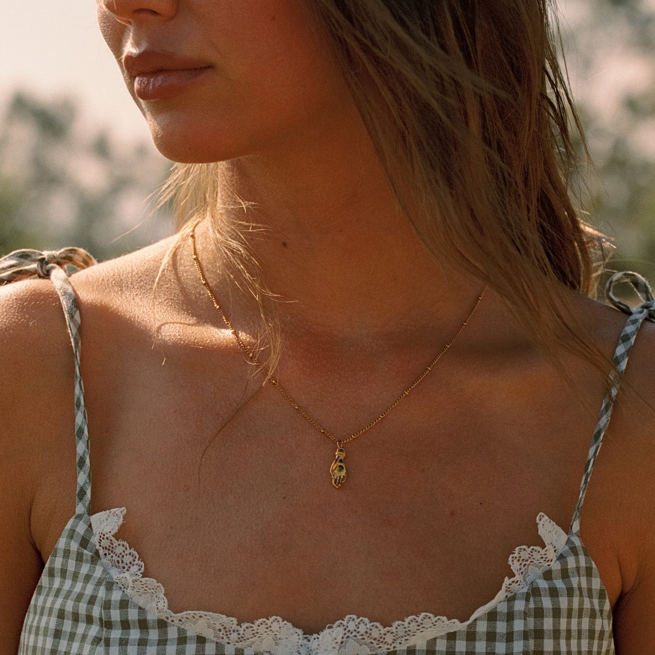 Guardian Hand Necklace Lifestyle Look