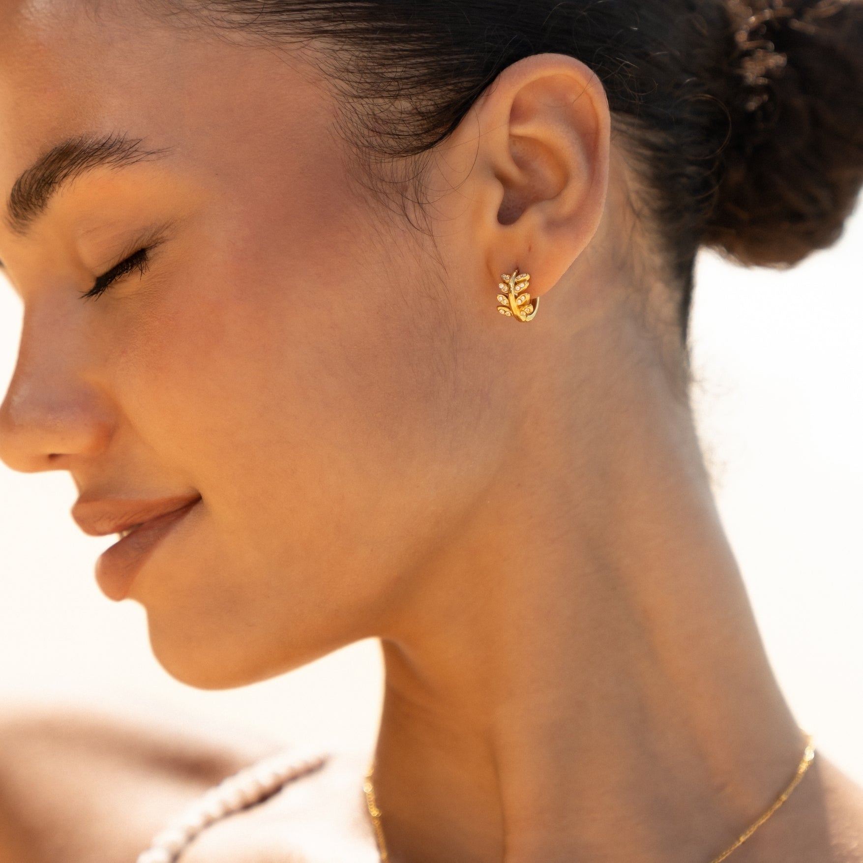 Laurel Gold Hoop Earrings