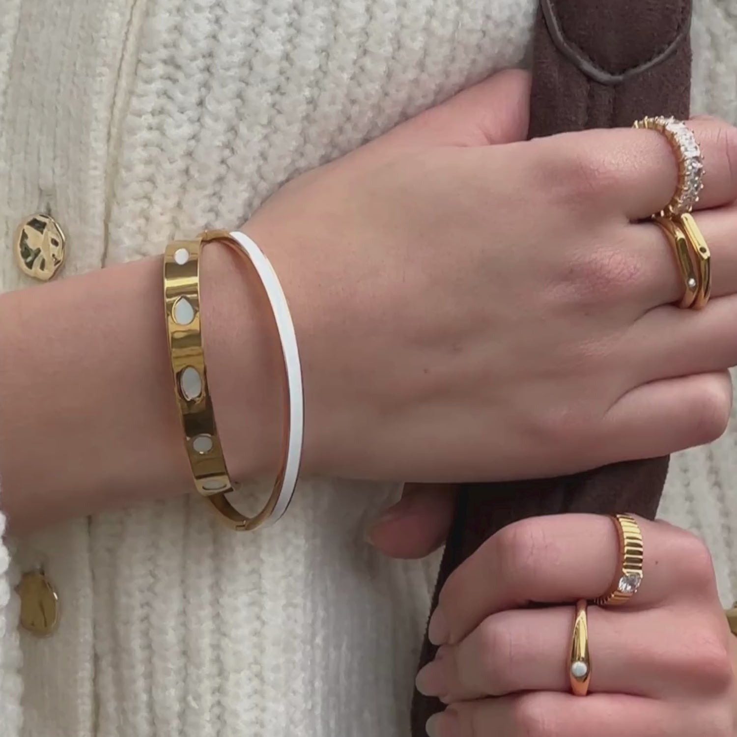 Gold Halo Bangle