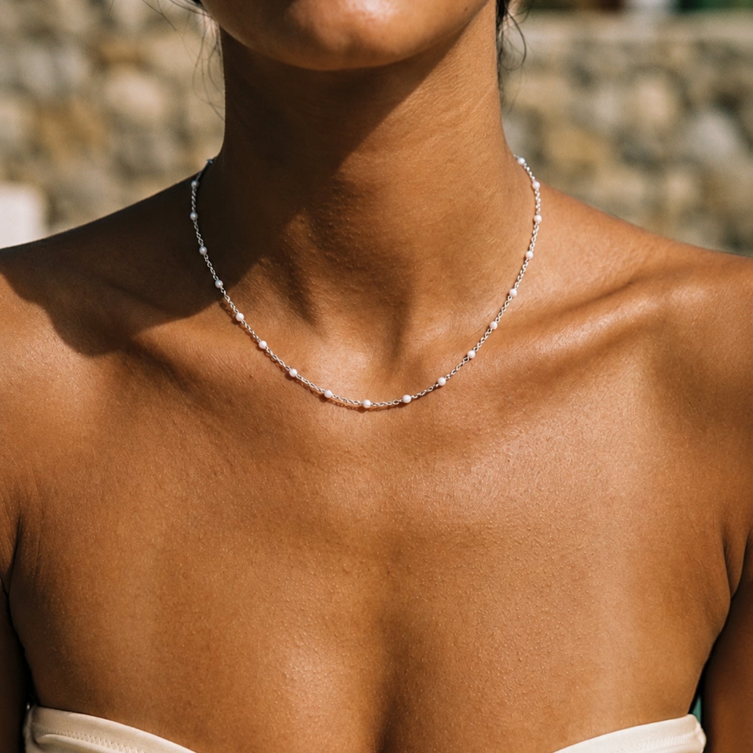 Silver Beads Choker