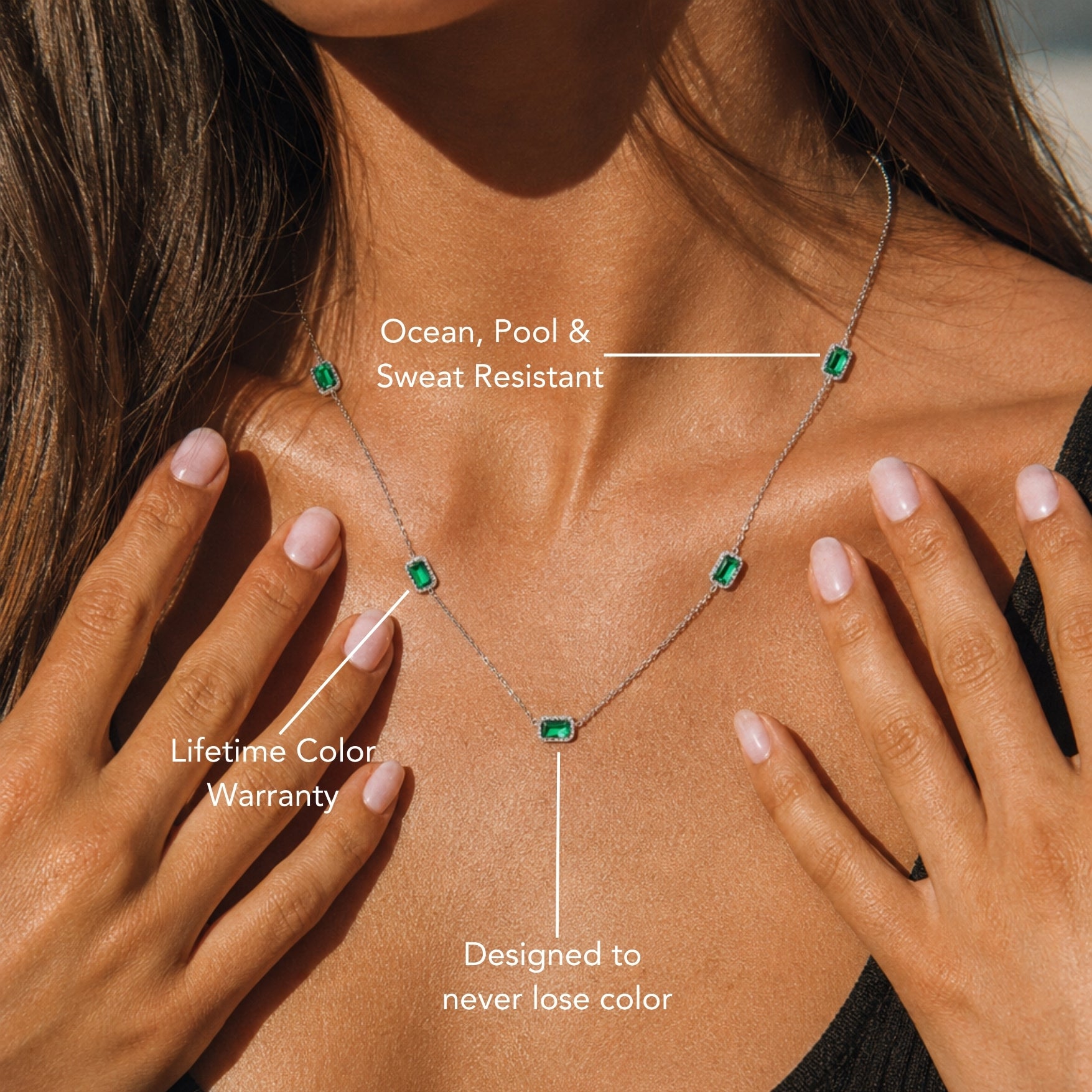 Silver Greenstone Necklace