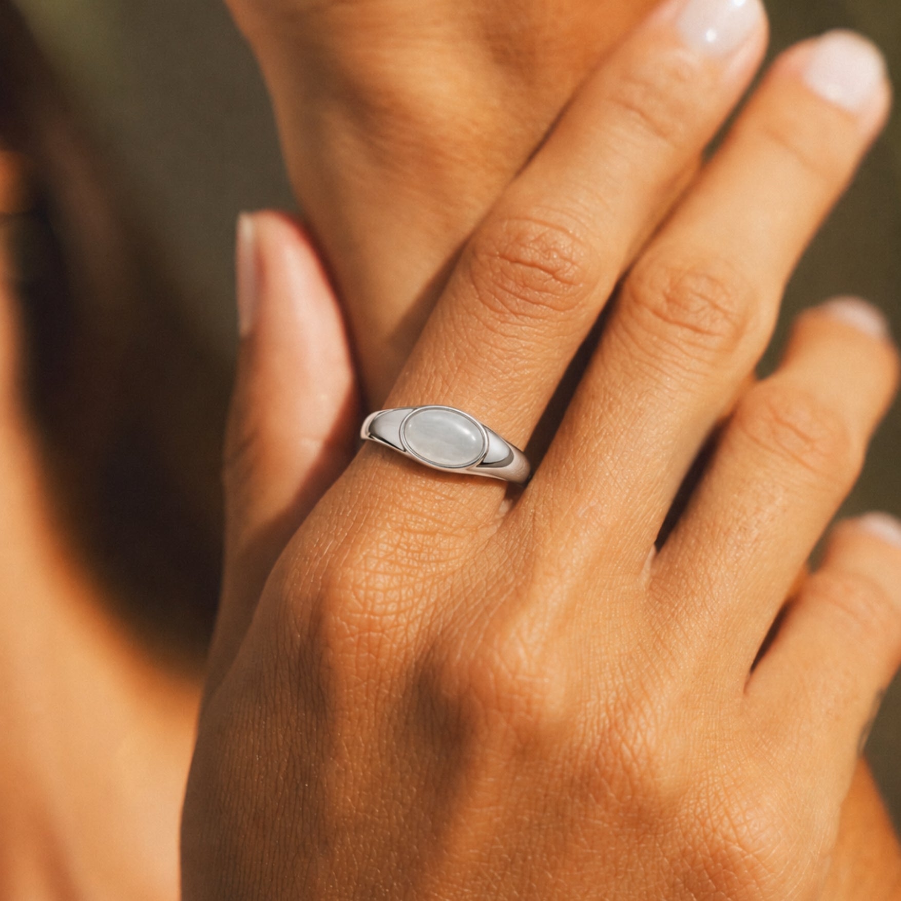 Silver Moonstone Band