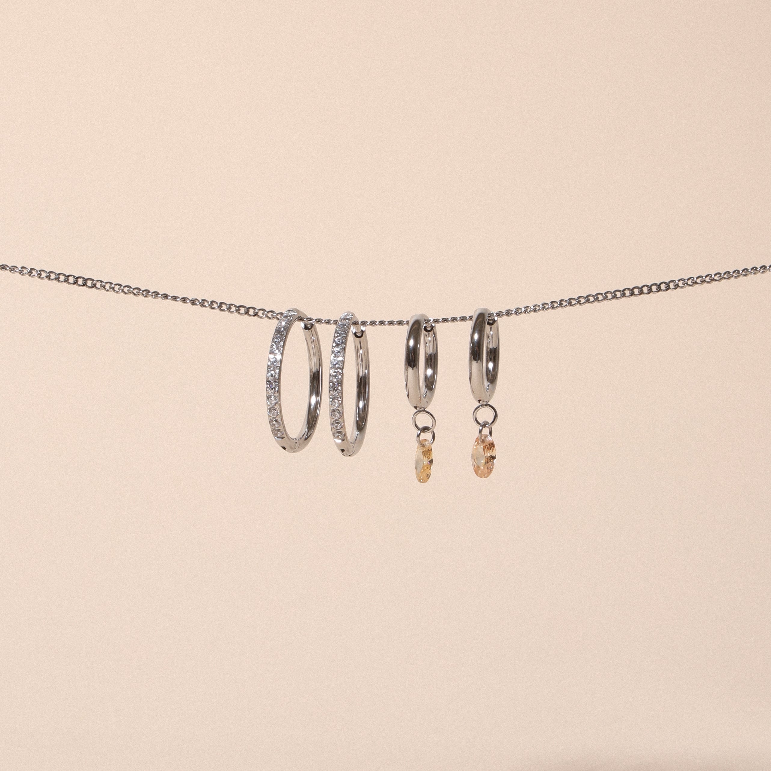 Silver Rose Drop
