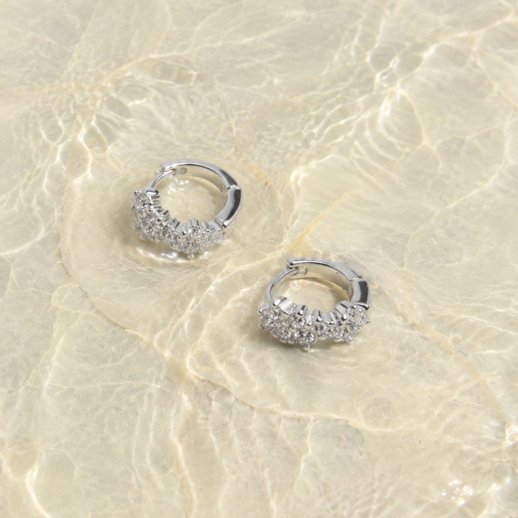 Silver Starlight Hoops