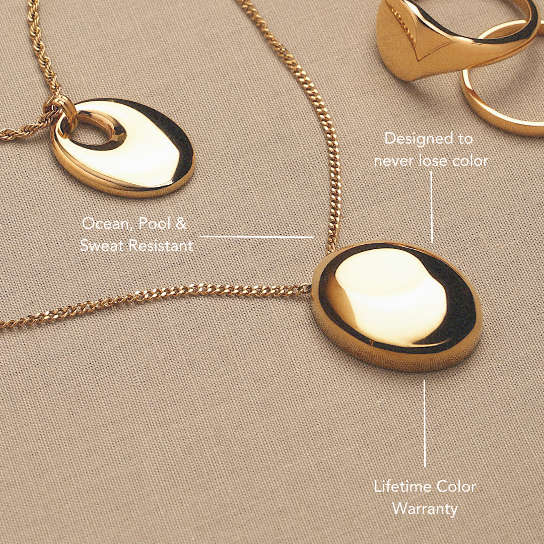 Smooth Disc Pendant gold