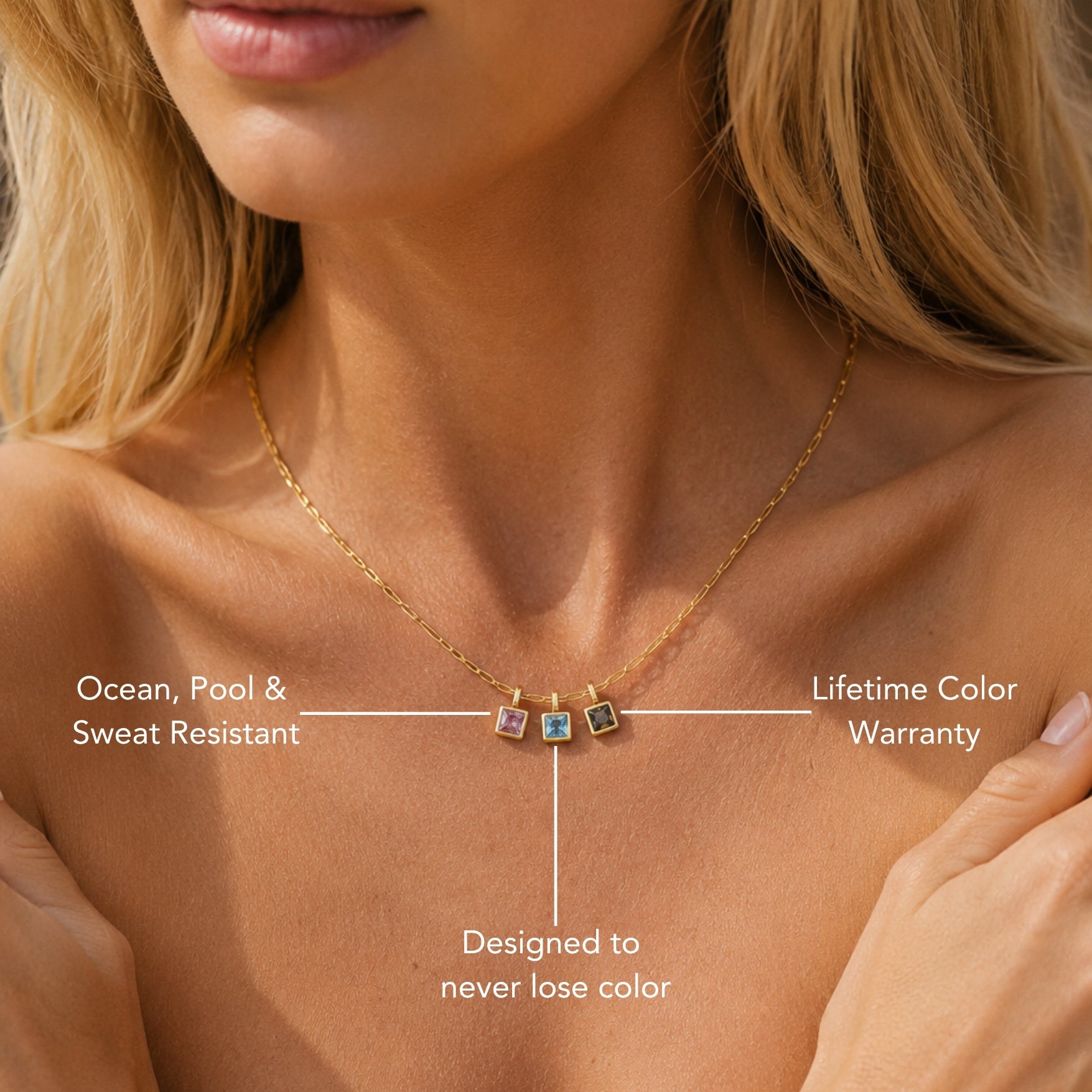 Three Paperclip Necklace