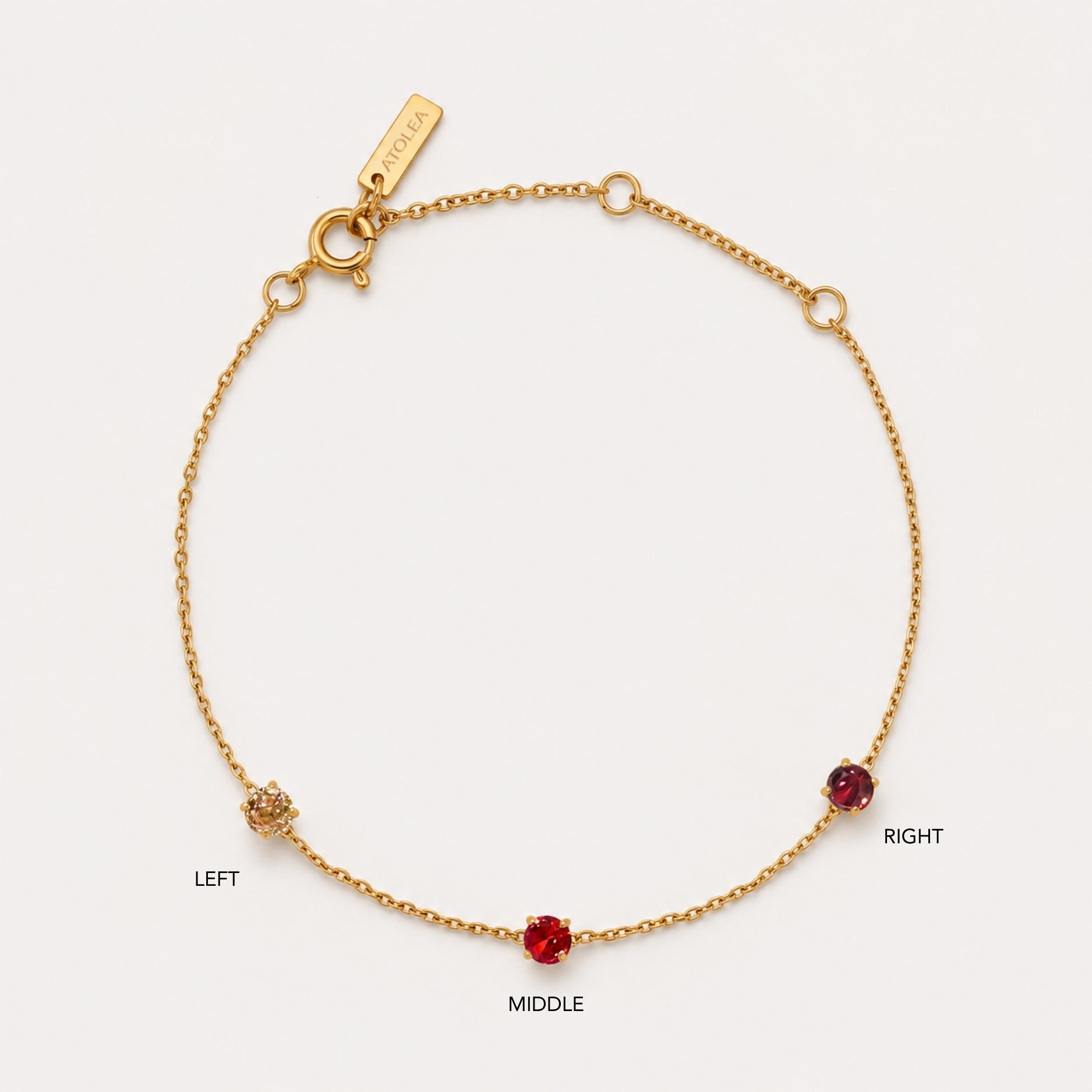 Triple Birthstone Bracelet